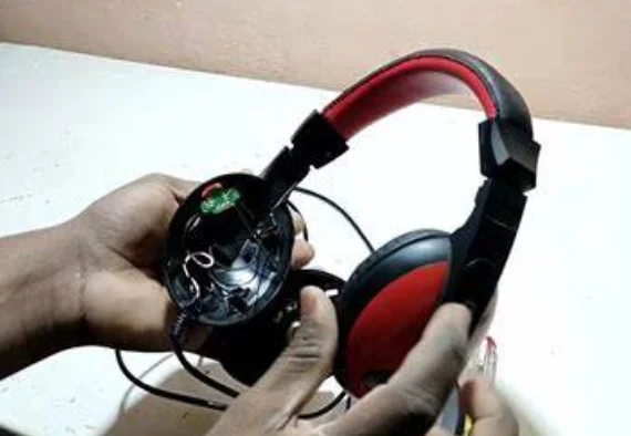 repairing headphones