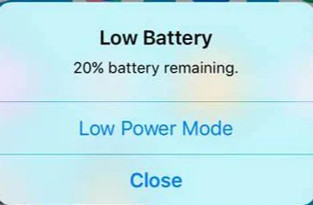 low battery warning